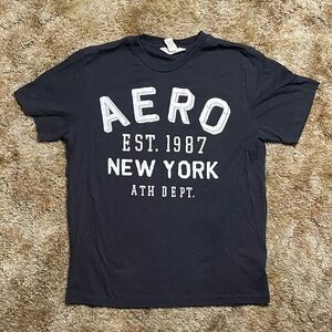Aeropostale Black Unisex Short Sleeve T Shirt Size Medium